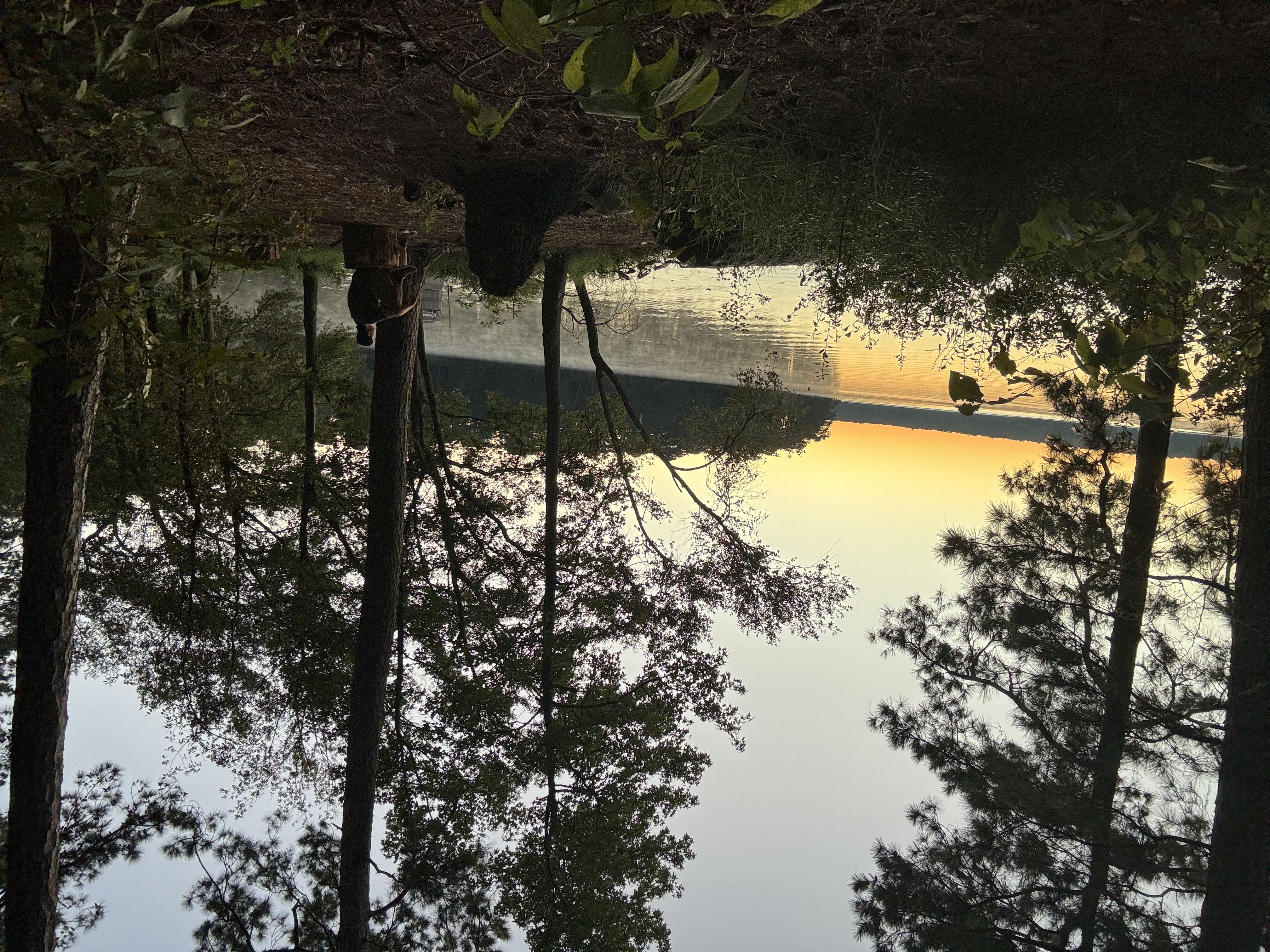 Lake sunset on the Lone Star Hiking Trail